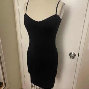 Free People black bodycon slip shapewear dress Size M/L